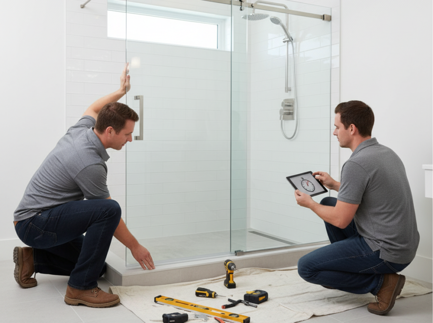 sliding shower door