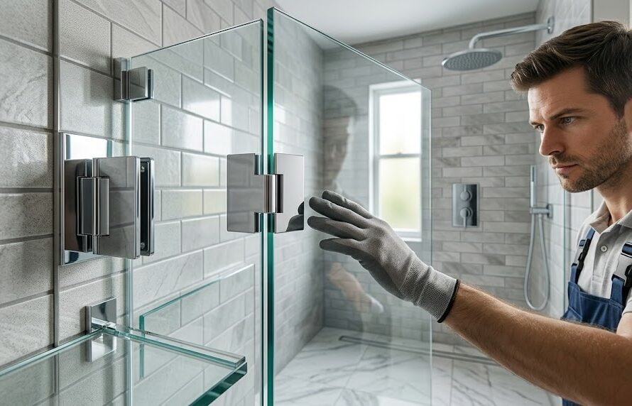 frameless shower door