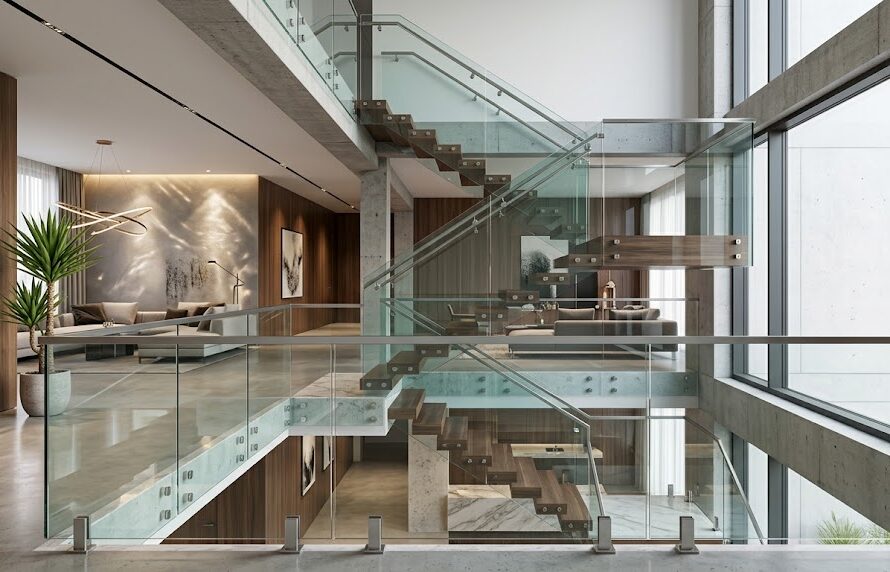 glass railings